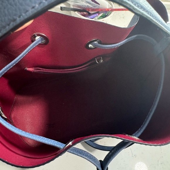 Kate Spade Blue Leather Bucket Bag - Picture 6 of 6